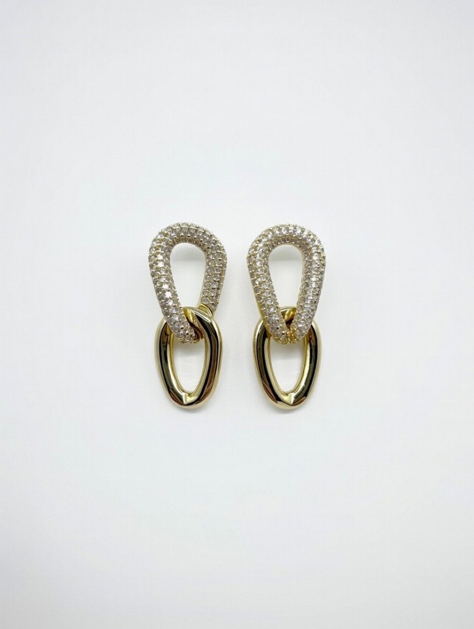 Oval Link Drop Earrings
