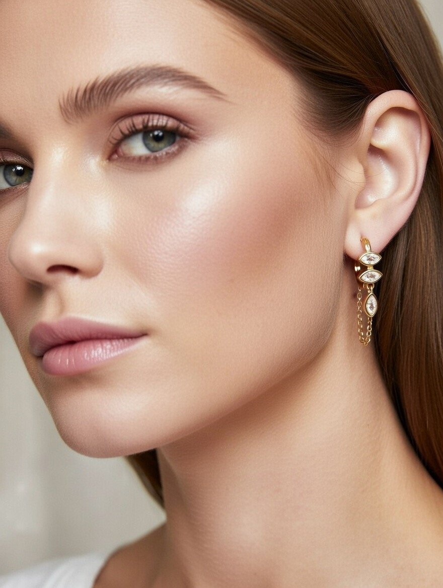 Cuff Chain Earrings