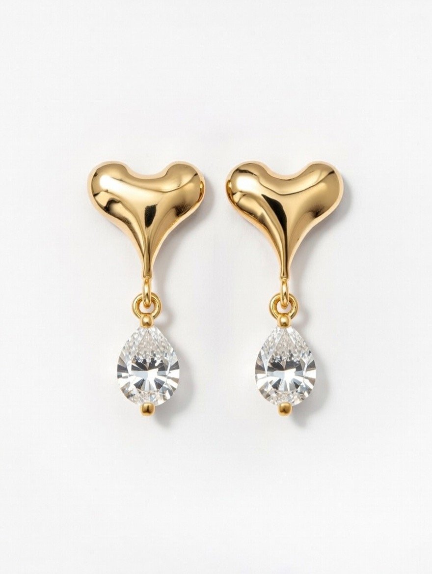Heart Drop Earrings